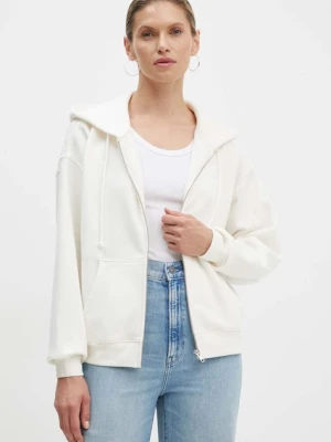Levi's bluza damska kolor beżowy z kapturem gładka A5945