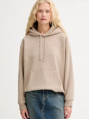 Levi's bluza damska kolor brązowy z kapturem melanżowa A5943