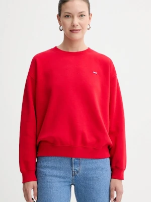 Levi's bluza damska kolor czerwony gładka 002AJ