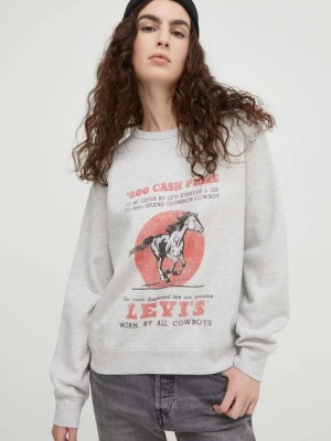 Levi's bluza damska kolor szary z nadrukiem
