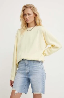 Levi's bluza damska kolor żółty gładka A5942