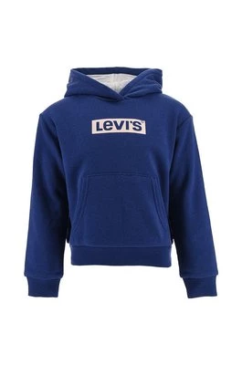 Levi's bluza dziecięca kolor granatowy z kapturem
