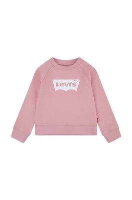 Levi's bluza dziecięca kolor różowy z nadrukiem