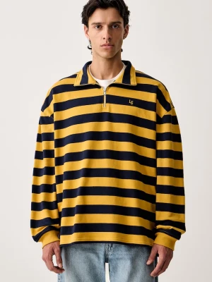 Levi's bluza męska bawełniana CAMERON 1 / 4 ZIP granatowy