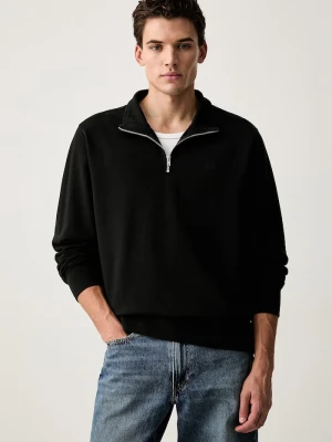 Levi's bluza męska bawełniana ORIGINAL HM 1 / 4 ZIP czarny
