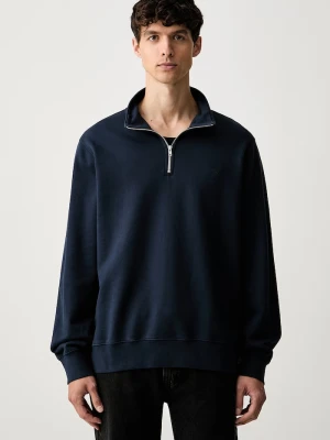 Levi's bluza męska bawełniana ORIGINAL HM 1 / 4 ZIP granatowy