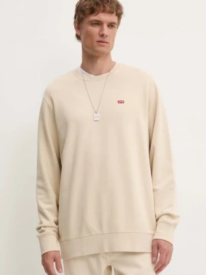 Levi's bluza męska kolor beżowy gładka