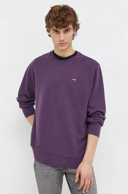 Levi's bluza męska kolor fioletowy gładka