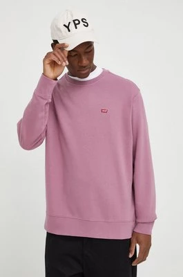 Levi's bluza męska kolor różowy gładka