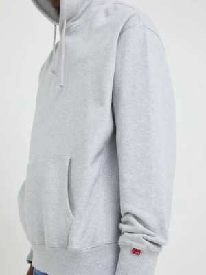 Levi's bluza męska kolor szary z kapturem gładka