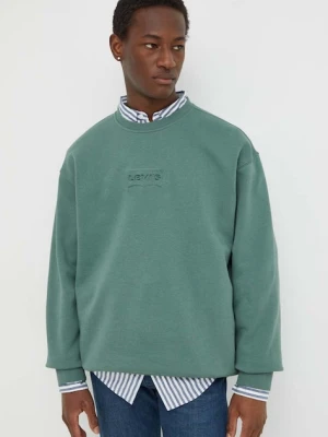 Levi's bluza męska z bawełną RELAXD GRAPHIC CREW zielony