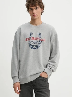Levi's bluza męska z bawełną RELAXD GRAPHIC CREW szary