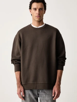 Levi's bluza męska z bawełną SWEATS CREW brązowy