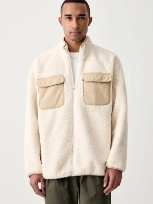 Levi's bluza rozpinana męska polarowa CAMPO SHERPA beżowy