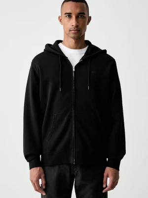 Levi's bluza rozpinana z kapturem męska bawełniana THE ORIGINAL HM ZIP UP czarny