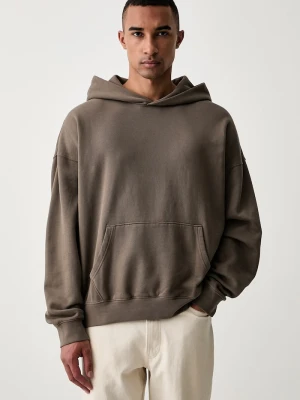 Levi's bluza z kapturem męska z bawełną SOFT CROPPED brązowy
