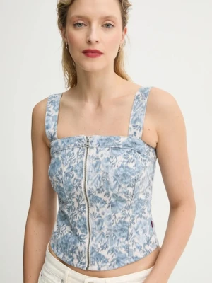 Levi's bluzka SCULPTED BUSTIER niebieski