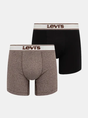 Levi's bokserki 2-pack kolor brązowy 37149-1167