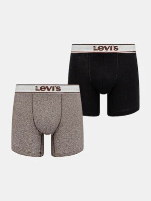 Levi's bokserki bawełniane 2-pack kolor brązowy 37149-1225