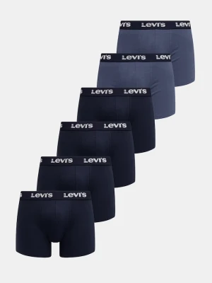 Levi's bokserki dopasowane męskie bawełniane z elastanem 6-pack granatowy