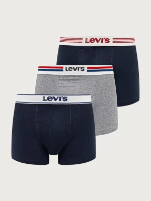 Levi's bokserki męskie bawełniane z elastanem 3-pack granatowy