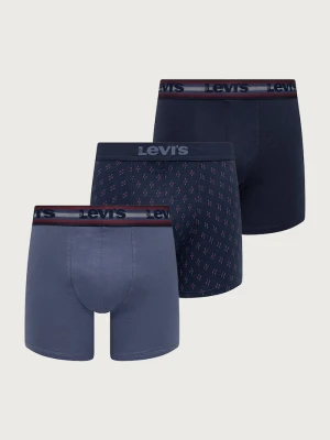 Levi's bokserki męskie bawełniane z elastanem 3-pack granatowy
