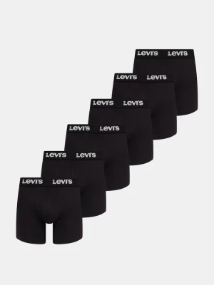 Levi's bokserki męskie bawełniane z elastanem 6-pack czarny