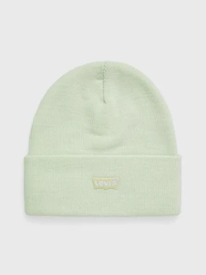 Levi's czapka kolor zielony z grubej dzianiny D5459.0008-30