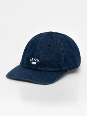 Levi's czapka z daszkiem bawełniana kolor granatowy z aplikacją 000AG-0003