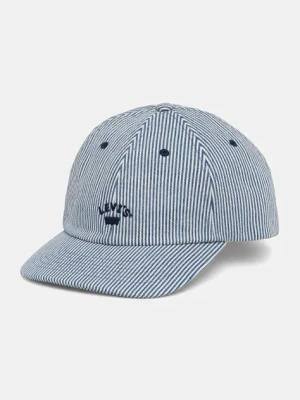 Levi's czapka z daszkiem bawełniana kolor niebieski wzorzysta 000AG-0008