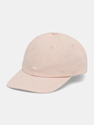 Levi's czapka z daszkiem bawełniana kolor różowy z aplikacją 000AG-0013