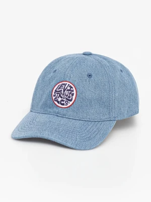 Levi's czapka z daszkiem jeansowa kolor niebieski z aplikacją 002GT-0000