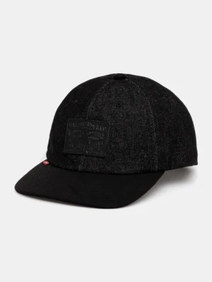 Levi's czapka z daszkiem kolor czarny z aplikacją 000A9-0012