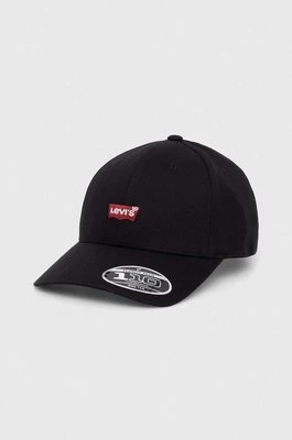 Levi's czapka z daszkiem kolor czarny z aplikacjąCHEAPER