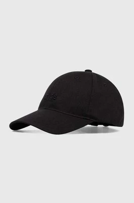 Levi's czapka z daszkiem kolor czarny z aplikacją
