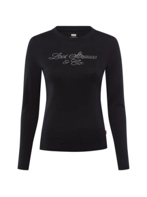 Levi's Damska koszulka z długim rękawem Kobiety Bawełna szary jednolity,