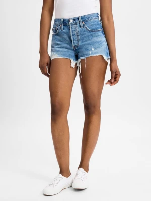 Zdjęcie produktu Levi's Damskie szorty dżinsowe - 501 Kobiety Bawełna niebieski jednolity,