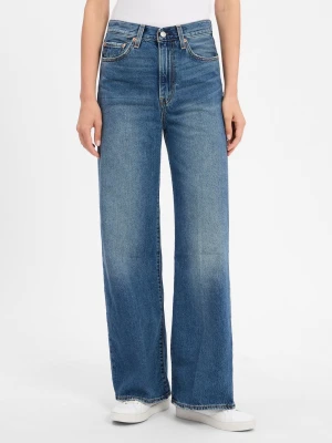 Levi's Dżinsy - Szeroka nogawka w prążki Kobiety Bawełna niebieski jednolity,