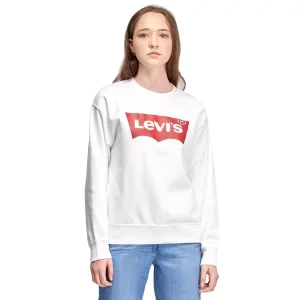 Zdjęcie produktu Levi's Graphic Standard Crew Hoodie 186860011, Damskie, Białe, bluzy, bawełna, rozmiar: M
