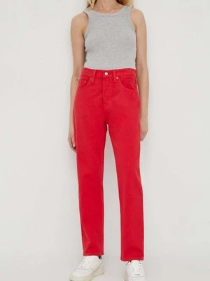 Levi's jeansy 501 CROP damskie high waist