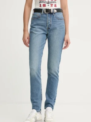 Levi's jeansy 501 SKINNY damskie kolor niebieski 29502