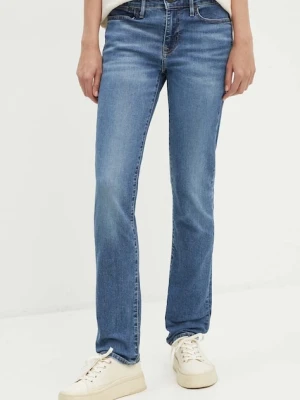 Levi's jeansy 712 SLIM damskie kolor niebieski