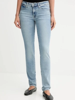 Levi's jeansy 712 SLIM kolor niebieski
