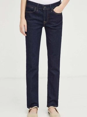 Levi's jeansy 712 SLIM WELT POCKET damskie kolor granatowy