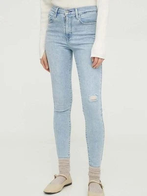 Levi's jeansy 720 HIRISE SUPER SKINNY damskie kolor niebieski