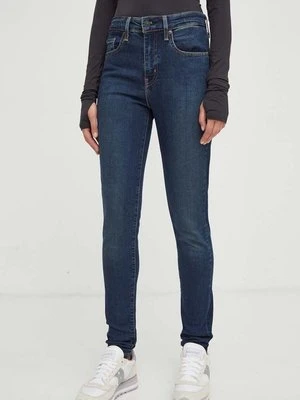 Levi's jeansy 721 HIGH RISE SKINNY damskie kolor granatowy