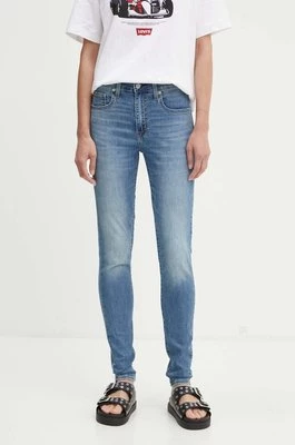 Levi's jeansy 721 HIGH RISE SKINNY damskie kolor niebieski