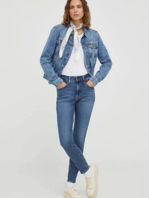 Levi's jeansy 721 HIGH RISE SKINNY damskie kolor niebieski