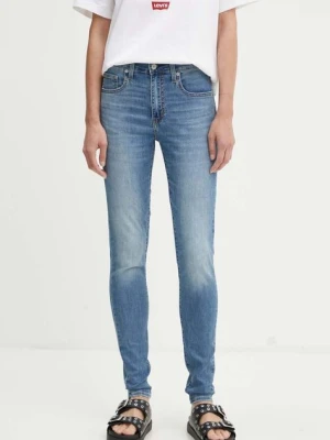 Levi's jeansy 721 HIGH RISE SKINNY damskie kolor niebieski