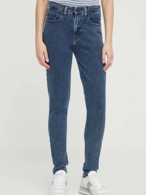 Levi's jeansy 721 HIGH RISE SKINNY damskie kolor niebieski